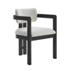 Best Master Furniture Tappelle Mid-century Modern Fully Assembled Dining Arm Chairs, Set Of 2, Natural In Black
