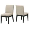 Best Master Furniture Terra Beige Linen Side Chair (set Of 2)