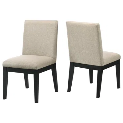 Best Master Furniture Terra Beige Linen Side Chair (set Of 2) In Neutral