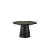 Best Master Furniture Terra Transitional Round Coffee Table With Pedestal Base, Ebony Black In Black