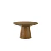 Best Master Furniture Terra Transitional Round End Table With Pedestal Base, Walnut In Brown