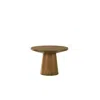 Best Master Furniture Terra Transitional Round End Table With Pedestal Base, Walnut In Brown