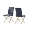 Best Master Furniture Timber 20.5" Faux Leather Dining Chair In Gray (set Of 2)