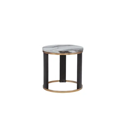 Best Master Furniture Tvano End Table, Icelandic Ivory In Gray