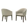 Best Master Furniture Upholstered Barrel-style Dining Chairs, Set Of 2, Reclaimed Weather Grey In Gray