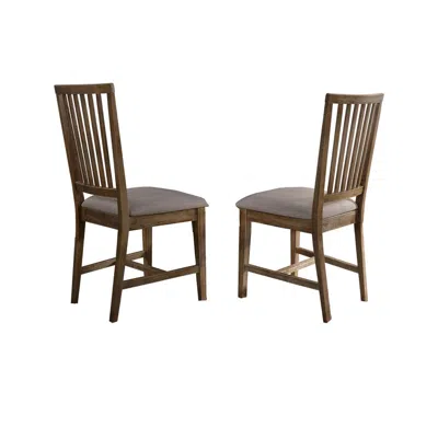 Best Master Furniture Venus 19" Wood Dining Chair In Natural Oak (set Of 2) In Blue