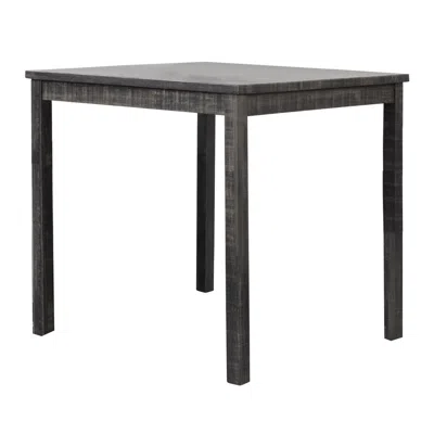 Best Master Furniture Vitaliya 46" Black Charcoal Rectangular Dinette Table In Brown
