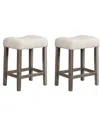 Best Master Furniture Vitaliya Counter Height Stools, Set Of 2 In Brown
