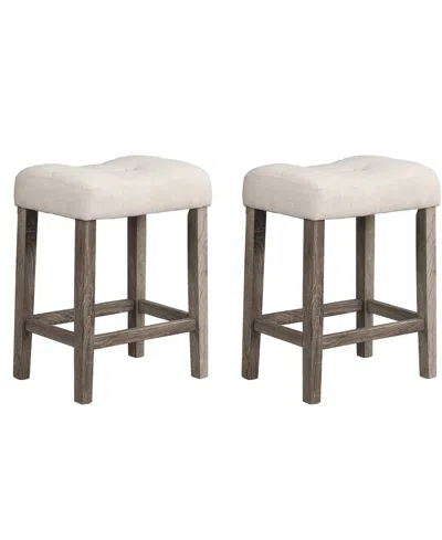 Best Master Furniture Vitaliya Counter Height Stools, Set Of 2 In Brown