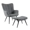 Best Master Furniture West China Accent Chair Plus Ottoman Set