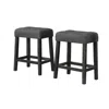 Best Master Furniture Yosef 24" Wood Counter Stool In Charcoal (set Of 2)