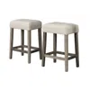 Best Master Furniture Yosef Counter Height Stools, Set Of 2 In Neutral