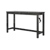Best Master Furniture Yosef 60" Charcoal Rectangular Bar Table With 2 Usb Ports/electrical Outlet In Gray