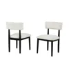 Best Master Furniture Yvetta Mid Century Modern Dining Chairs, Set Of 2, White/black In White