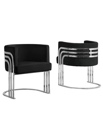 Best Quality Furniture 25" Barrel Chair In Black
