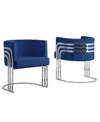 Best Quality Furniture 25" Barrel Chair In Blue