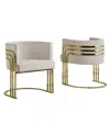 Best Quality Furniture 25" Barrel Chair In Gold