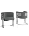 Best Quality Furniture 25" Barrel Chair In Gray