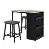 Best Quality Furniture 3pc Counterheight Dining Set With Table And 2 Stools