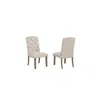 Best Quality Furniture Beige Dining Chair With Linen Fabric In Brown