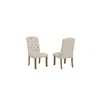 Best Quality Furniture Beige Dining Chair With Linen Fabric (set Of 2)