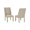 Best Quality Furniture Beige Fabric Side Chairs (set Of 2) In Neutral