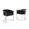 Best Quality Furniture Best Quality Teddy Boucle In Black Side Chair - Set Of 2 In Black