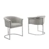 Best Quality Furniture Best Quality Teddy Boucle In Rich Gray Side Chair - Set Of 2