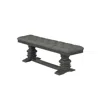 Best Quality Furniture Classic Dining Bench W/tufted Cussing In Linen Fabric, Gray