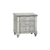 Best Quality Furniture Classic Silver Nightstand In Silver Color In Gray