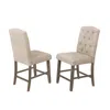 Best Quality Furniture Counter Height Chairs With Tufted Buttons And Footrest