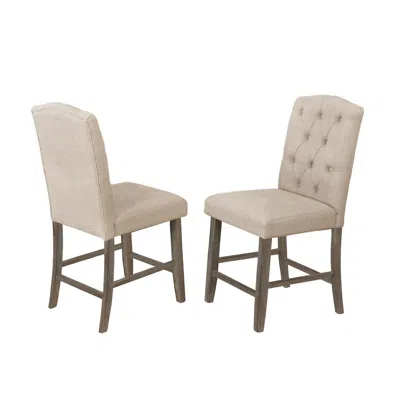Best Quality Furniture Counter Height Chairs With Tufted Buttons And Footrest In Animal Print