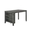 Best Quality Furniture Counter Height Table With Side Shelf