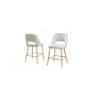 Best Quality Furniture Cream With Gold Base Bar Stool (set Of 2)