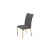 Best Quality Furniture Dark Gray Faux Leather Dining Chairs, Set Of 2