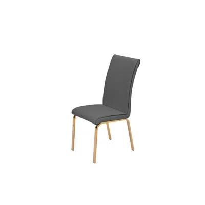 Best Quality Furniture Dark Gray Faux Leather Dining Chairs, Set Of 2