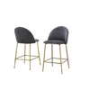 Best Quality Furniture Dark Grey Counter Height Chairs (set Of 2)