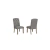Best Quality Furniture Dark Grey Dining Chair With Linen Fabric In Gray