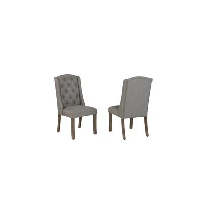 Best Quality Furniture Dark Grey Dining Chairs Wood Legs In Gray