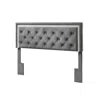 Best Quality Furniture Dark Grey Velvet Uph. Panel Bed With Accents - Full In Gray