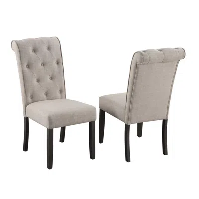 Best Quality Furniture Dining Chairs, Set Of 2, Beige In Neutral