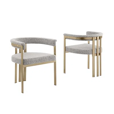 Best Quality Furniture Glam Gatsby Rich Gray Side Chairs - Set Of 2