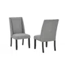 Best Quality Furniture Gray Fabric Side Chairs (set Of 2) In Gray