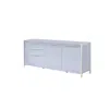 Best Quality Furniture High Gloss Gray Cabinet Stand With Stainless Steel Handle In Blue