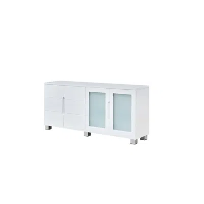 Best Quality Furniture High Gloss White 4 Door Server