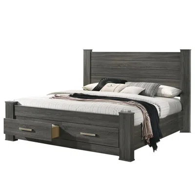 Best Quality Furniture Lisa Queen Bed In Weathered Grey