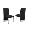 Best Quality Furniture Luxe Black Boucle Side Chairs - Set Of 2