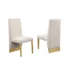 Best Quality Furniture Luxe Cream Boucle Side Chairs - Set Of 2 In Neutral