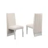 Best Quality Furniture Luxe Cream Boucle Side Chairs - Set Of 2