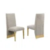 Best Quality Furniture Luxe Gray Boucle Side Chairs - Set Of 2 In Neutral
